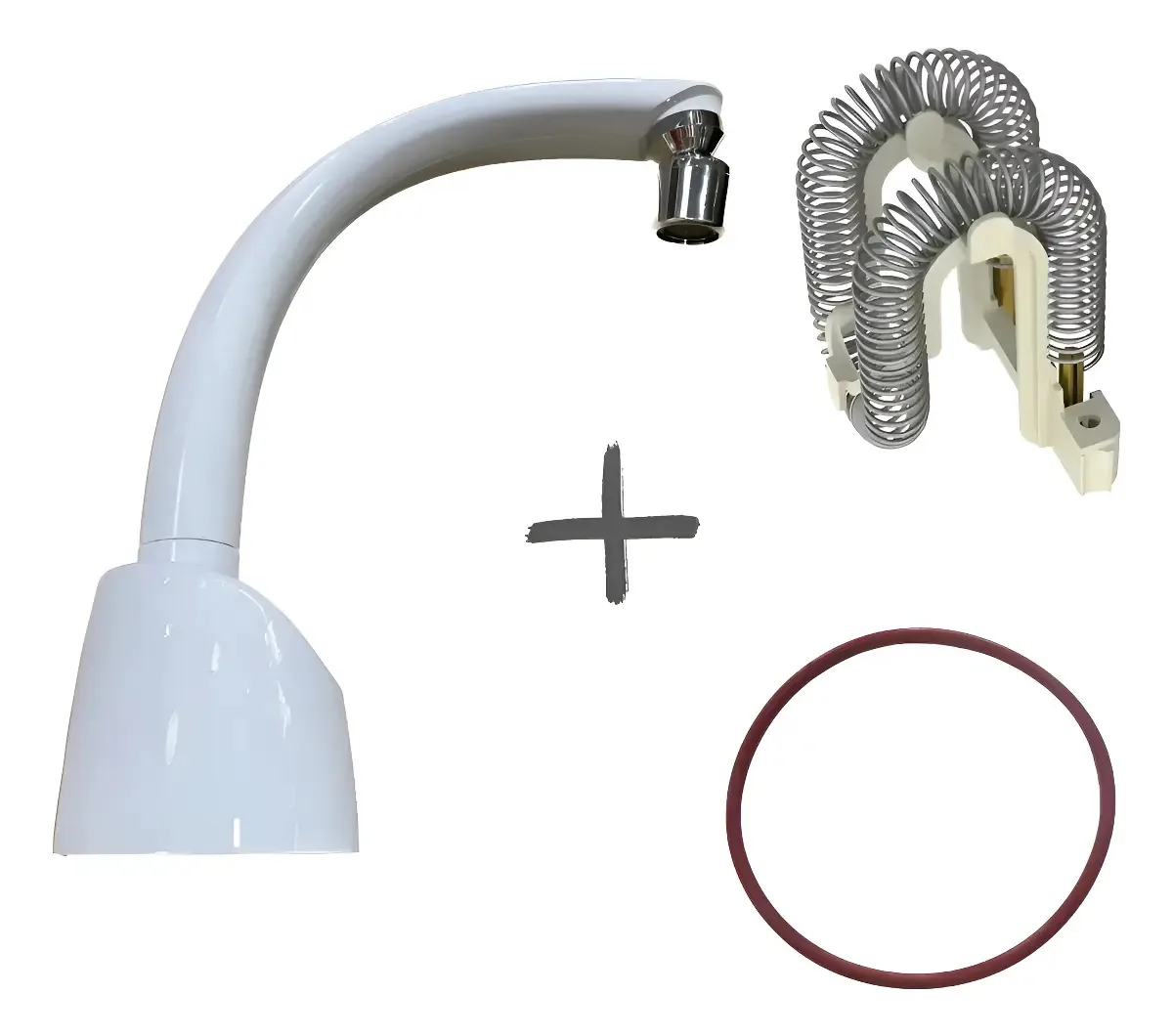 Torneira Móvel Prima Touch Zagonel Branco Polido Resistência 5500W