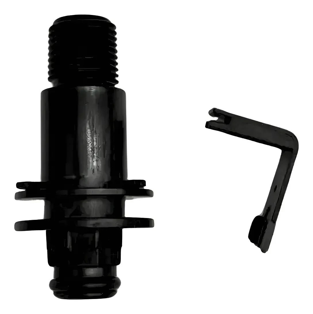 Niple Engate Rápido Reto De Parede Para Torneira Prima 1/2 Preto Brilhante