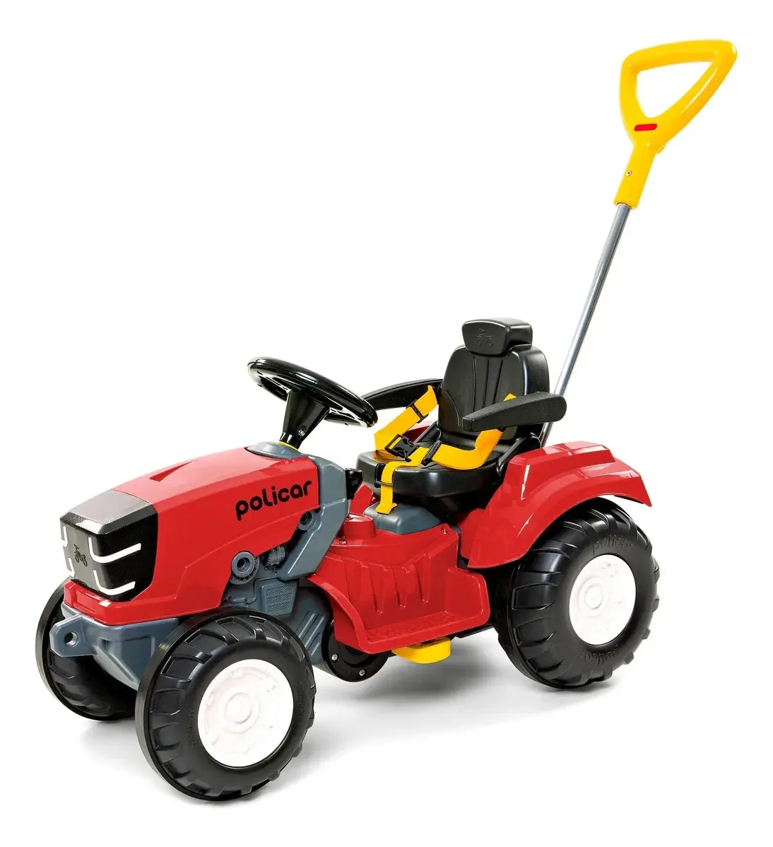 Trator Politractor Passeio Vermelho Infantil- Poliplac