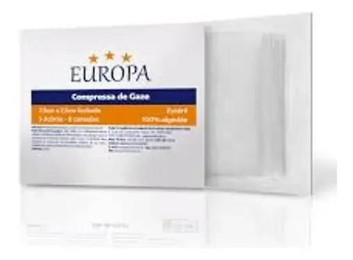 Compressa De Gaze 11f. Esteril S/rx 5 Dobras Europa