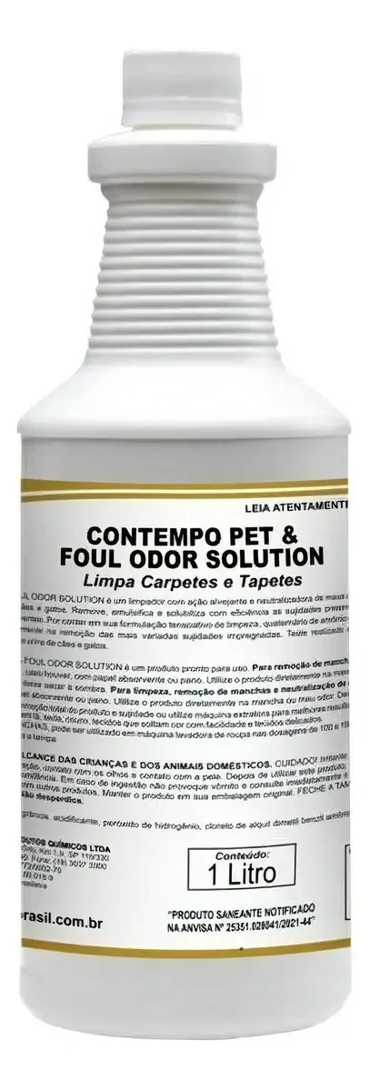 Limpa Estofados Carpetes Tapetes Contempo Pet & Foul Odor 1l