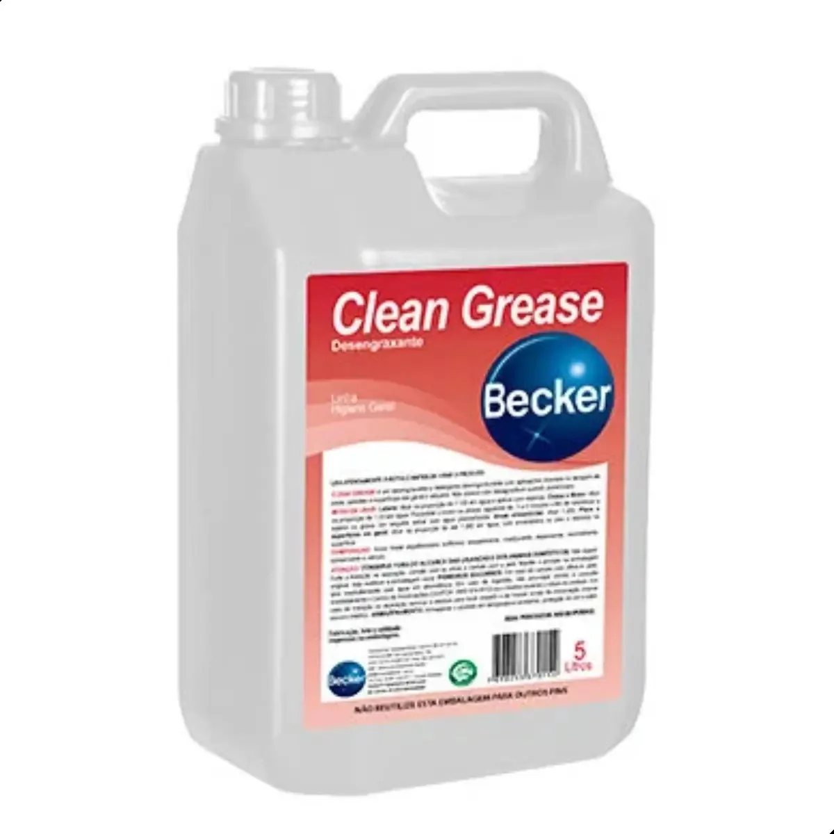 Desengraxante Desengordurante 5L Becker Clean Grease Multiuso