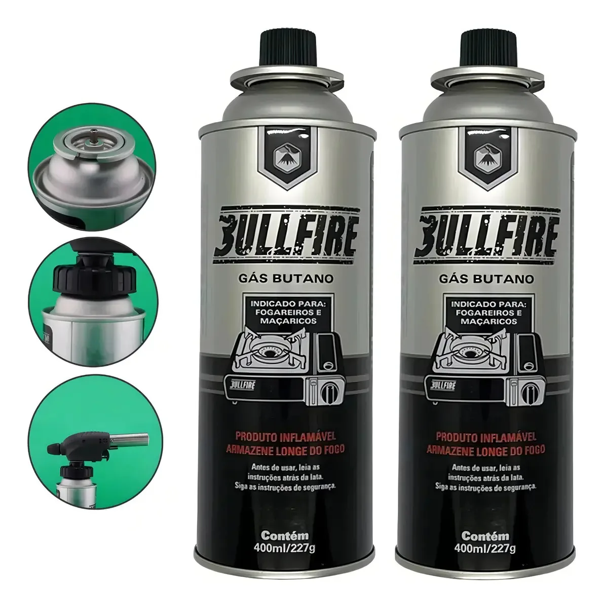 Fluidos para isqueiros Volcano Refil Bullfire Butano