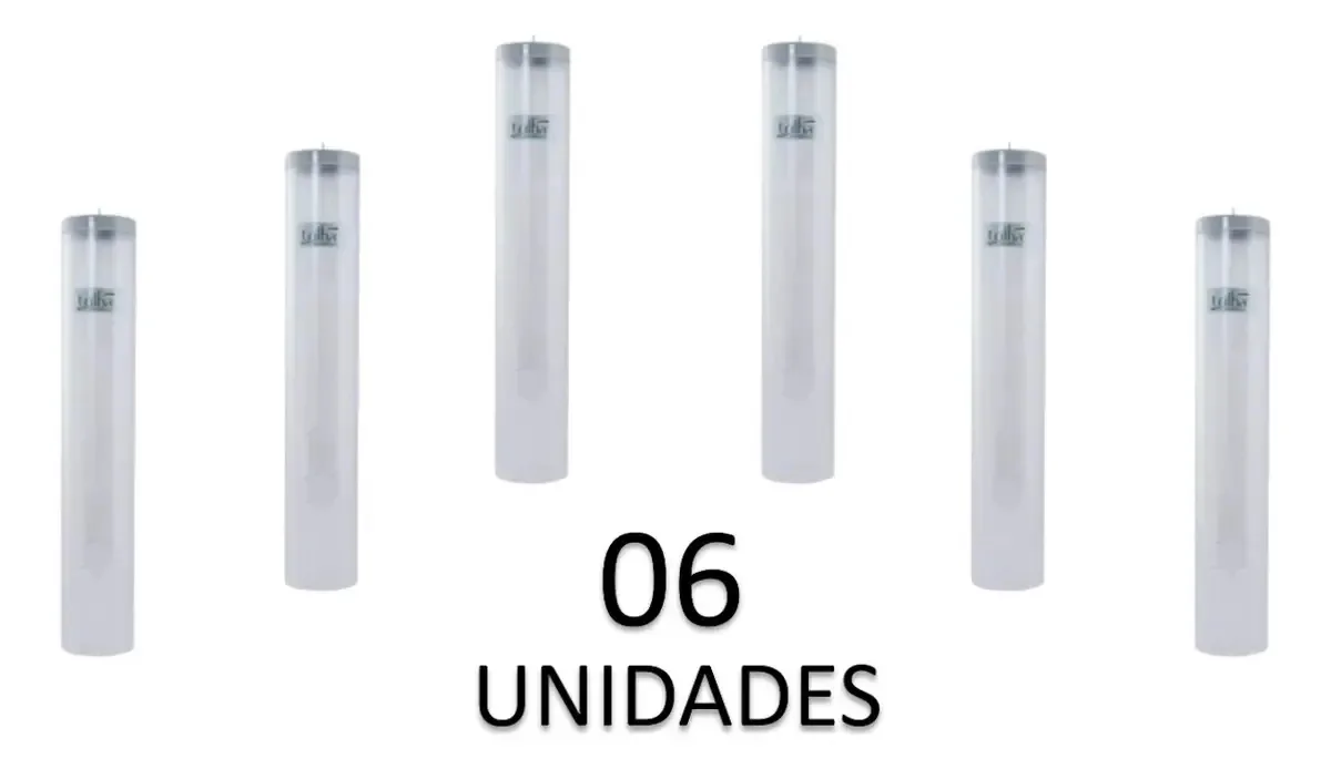 Kit 6 Dispensadores de Copos Trilha p/ Parede – Acrílico Branco, 180 a 200 ml