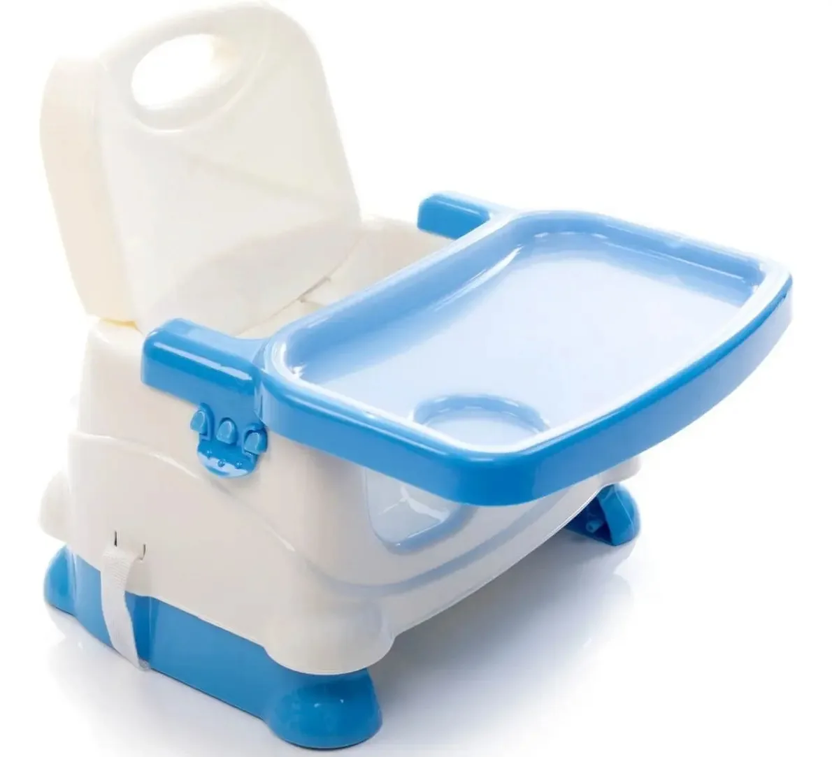 Cadeira De Alimentação Portátil 1 A 3 Anos Cinto Segurança Cor Azul