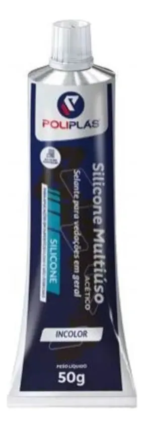 Silicone Acético Poliplás Incolor Colméia 50g - Embalagem Co