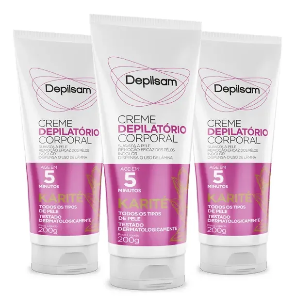 Creme depilatório Depilsam Creme Depilatório Corporal para depilação pele normal 200g
