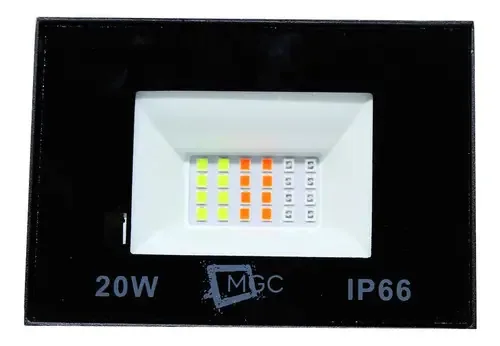 2x Refletores Cores Rgb 20w Casa Jardim Bivolt Com Controle