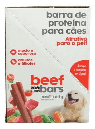 Beef Bars Frango 60g Petiscos Cães Caixa Com 12 Unid. Procão