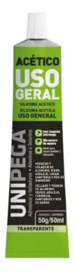 Selante de Silicone Unipega Incolor 50ml
