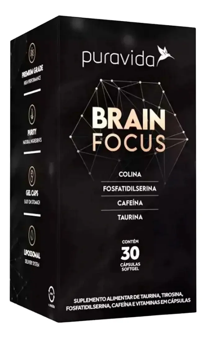 Brain Focus Alta Performance Mental NOOTRÓPICOS Puravida Sabor Natural
