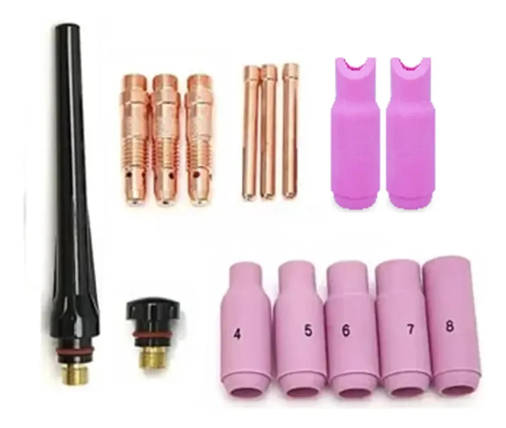 Kit Consumíveis Tig Com Capa Do Tungstênio - 15 Peças