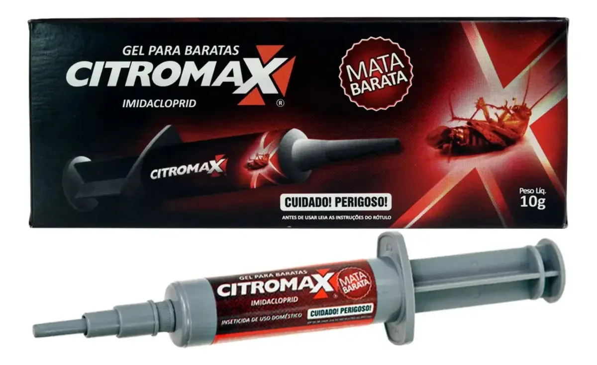 Mata Barata Gel Inseticida Para Baratas Seringa 10g Citromax