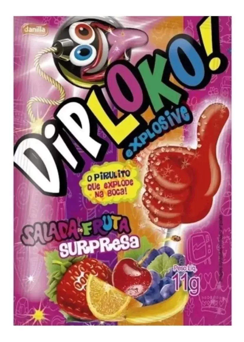 Pirulito Loko Boom Salada Frutas