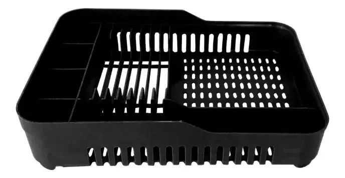 Escorredor Louça Preto Porta-talheres Organizador P/ Pratos