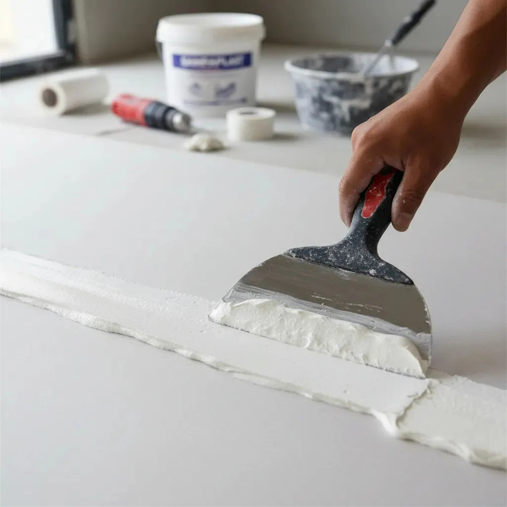 Gesso Rápido Para Artesanato E Reparo 1kg Sampaflex Branco