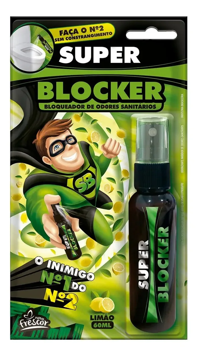Bloqueador Odores Sanitários Super Blocker 60ml - 12 Un