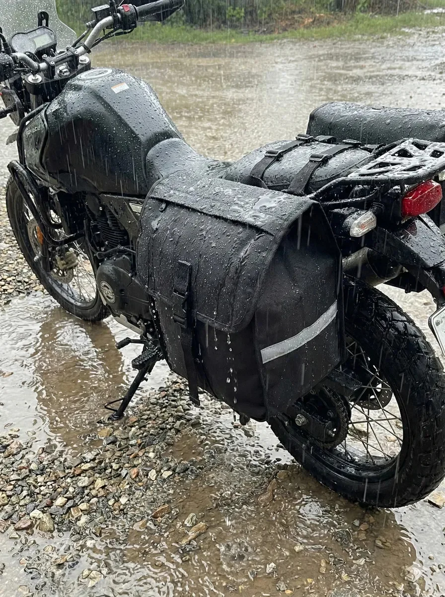 Alforge Bolsa Lateral 40l Viagem Para Motos Baslu Preto Petróleo