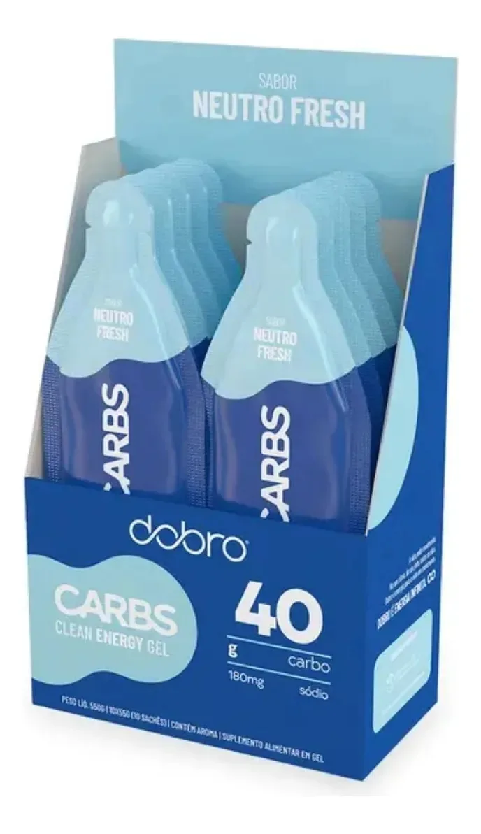 Dobro Carbs Gel 40g Neutro Fresh Caixa Com 10 Sachês Neutro Fresh