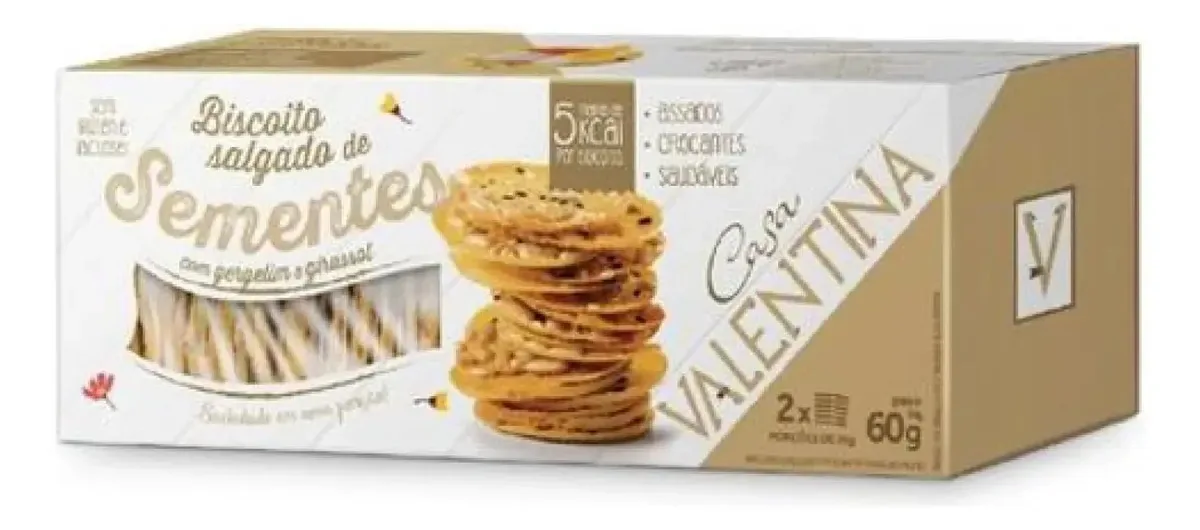 Kit 3 Biscoito De Sementes 60g