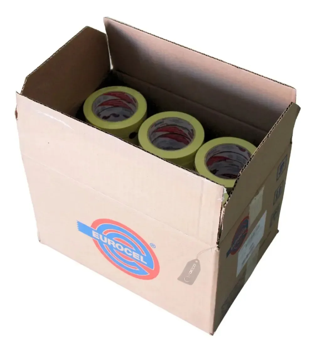 Kit 72 Fitas Crepe Automotiva 18x40m Amarela Msk6755 Eurocel
