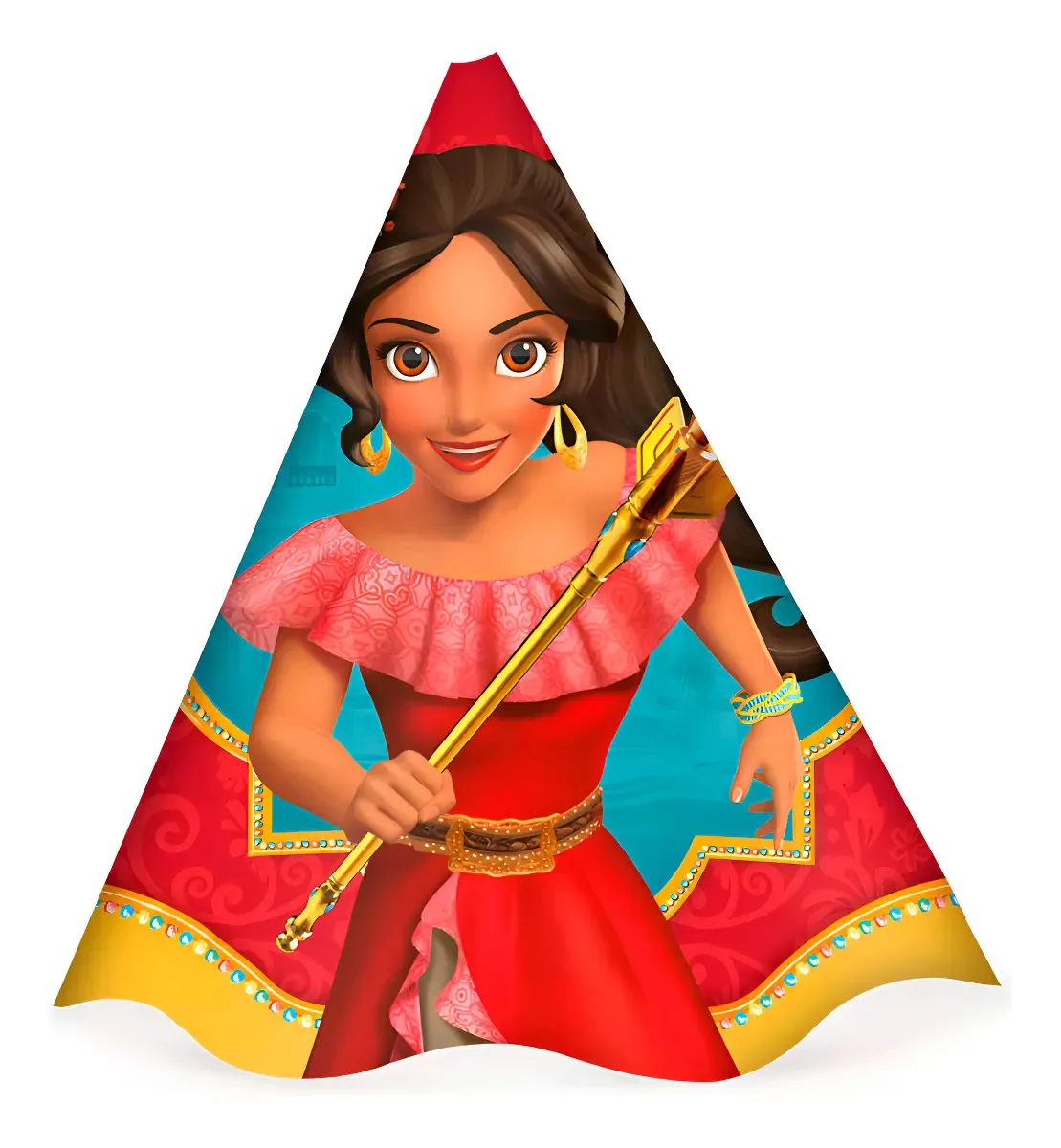 Chapéu Aniversário Regina Elena De Avalor 8 Unidades Festa Infantil