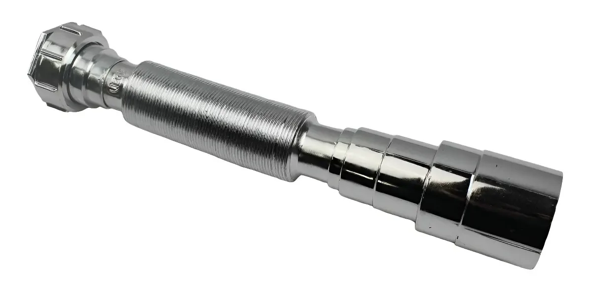 Sifão Sanfonado Pvc Cromado Universal 72cm Liege
