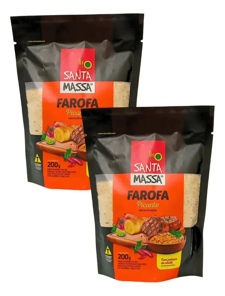 Farinha farinha de mandioca Santa Massa Farofa Picante de farinha mandioca 200 g pacote x 2 un