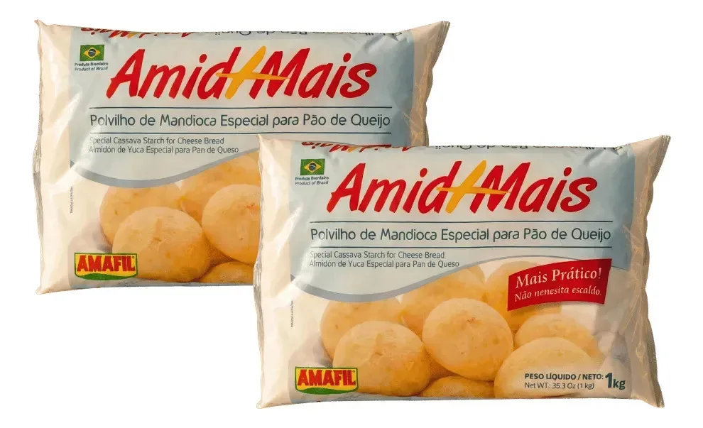 Polvilho Mandioca Especial Pão De Queijo 1kg Amafil Kit 2 Un