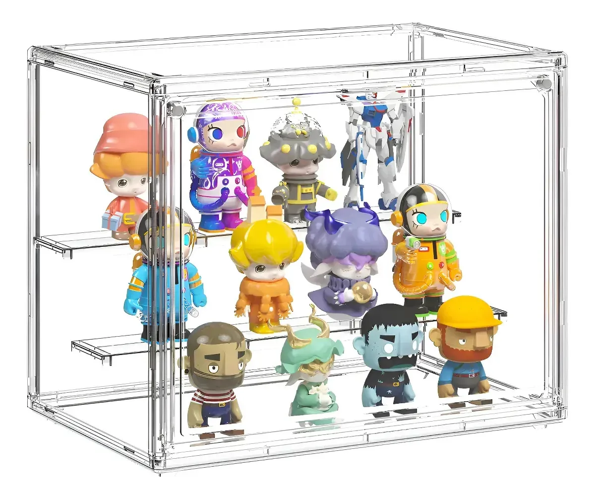 Organizador de caixa de exibição dupla de acrílico transparente Jitai Toy Displays/Caixa organizadora de acrílico