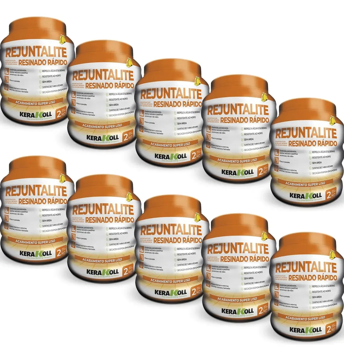Kit Rejunte Resinado Rejuntalite Kerakoll- Cinza Perola 10un