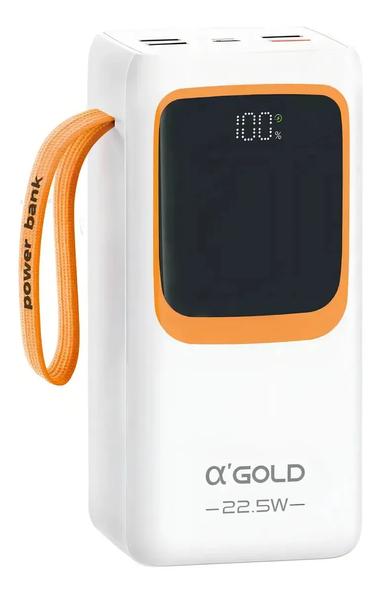 Carregador Power Bank 50.000mah Portátil Turbo Rápido 22.5w Cor Branco