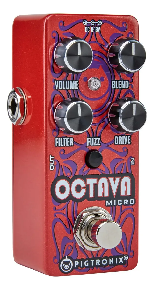 Pedal de efeito vermelho Pigtronix Octava OCT