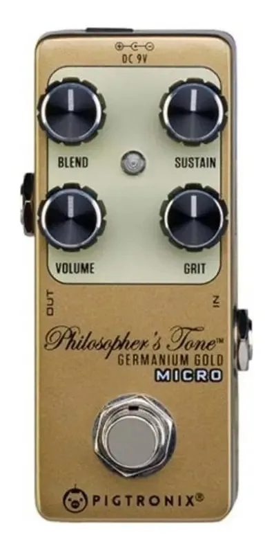 Pedal de efeitos de guitarra Pigtronix Ggm Germanium Gold Comp Ocre