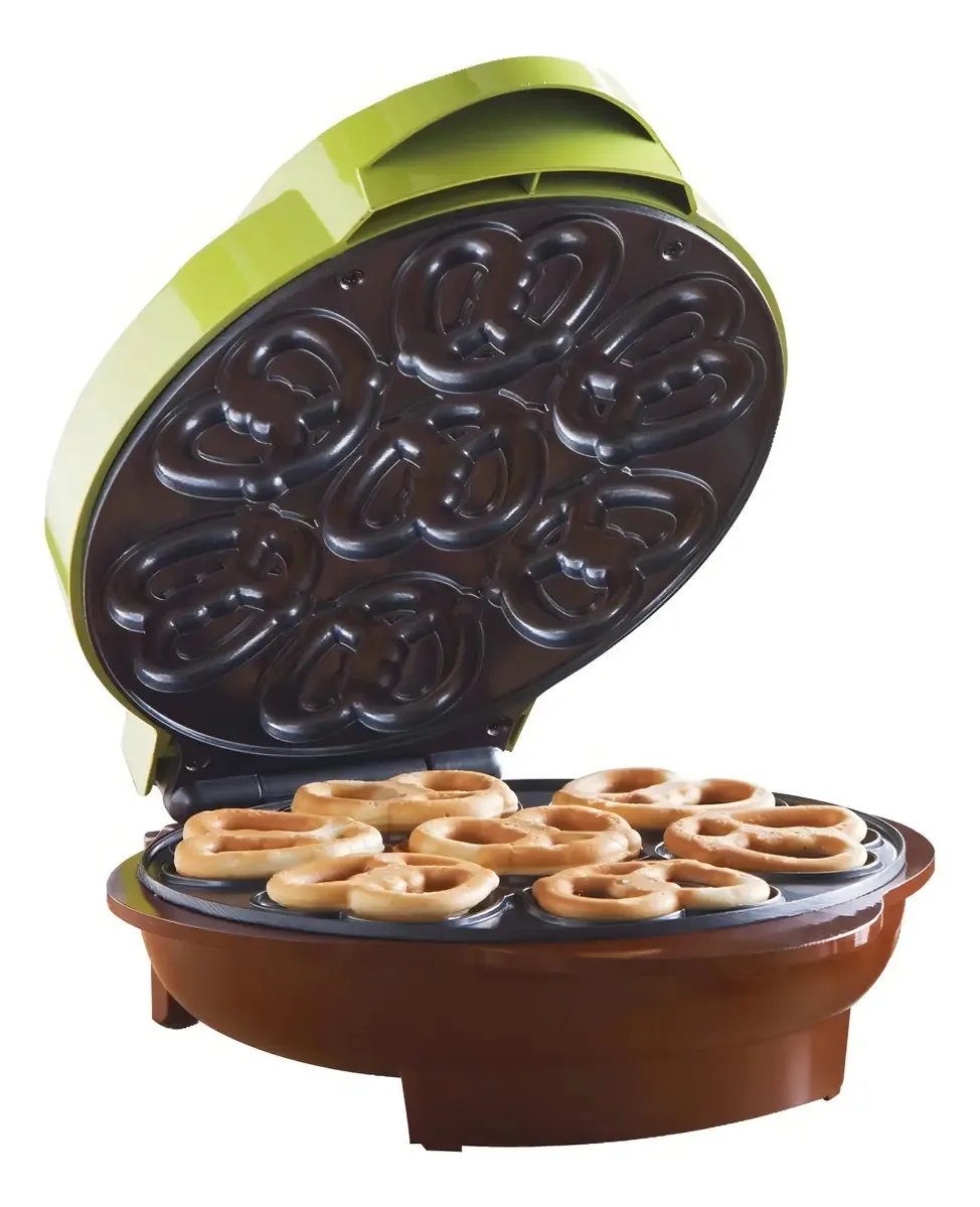 Máquina de fazer pretzel antiaderente Brentwood® 750w cor verde/verde