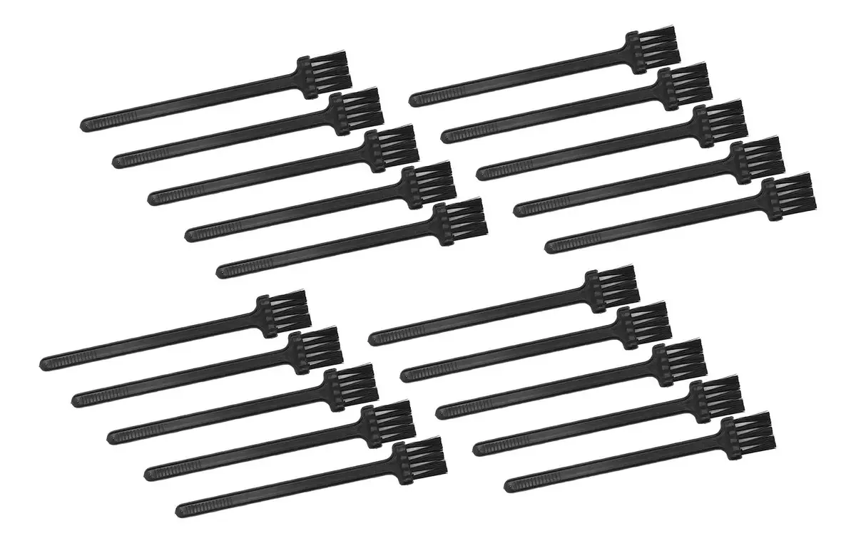 Conjunto de 20 escovas de limpeza para barbeador elétrico. Cor Verde escuro