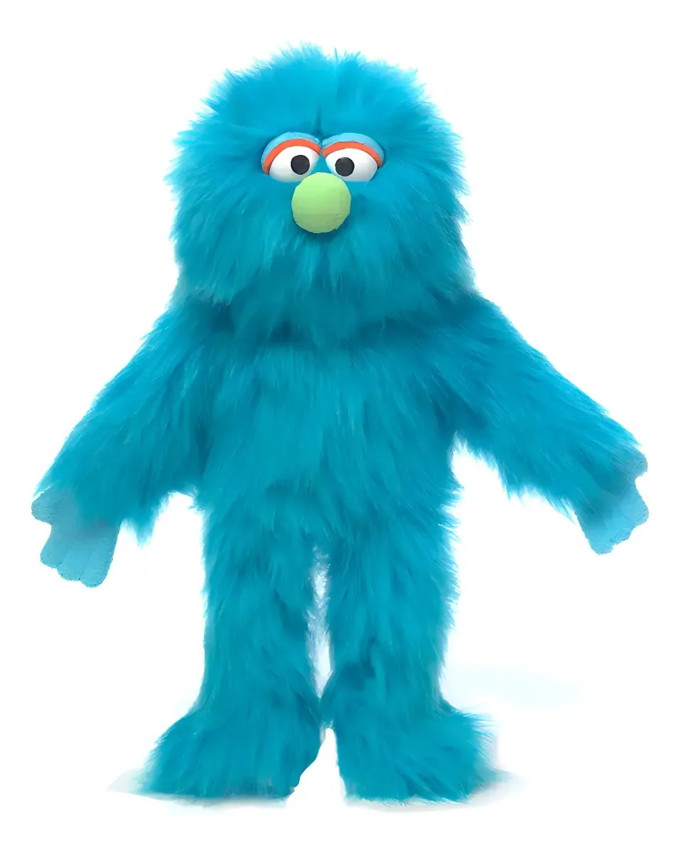 Monstro azul, fantoche manual de 14