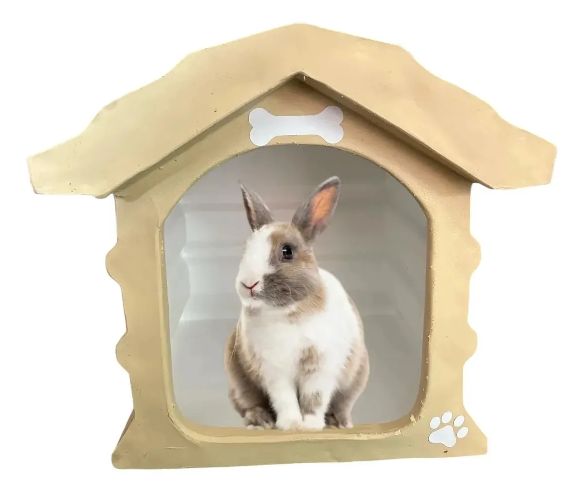 Casa de coelho de estilo clássico em polietileno 43x42x44cm