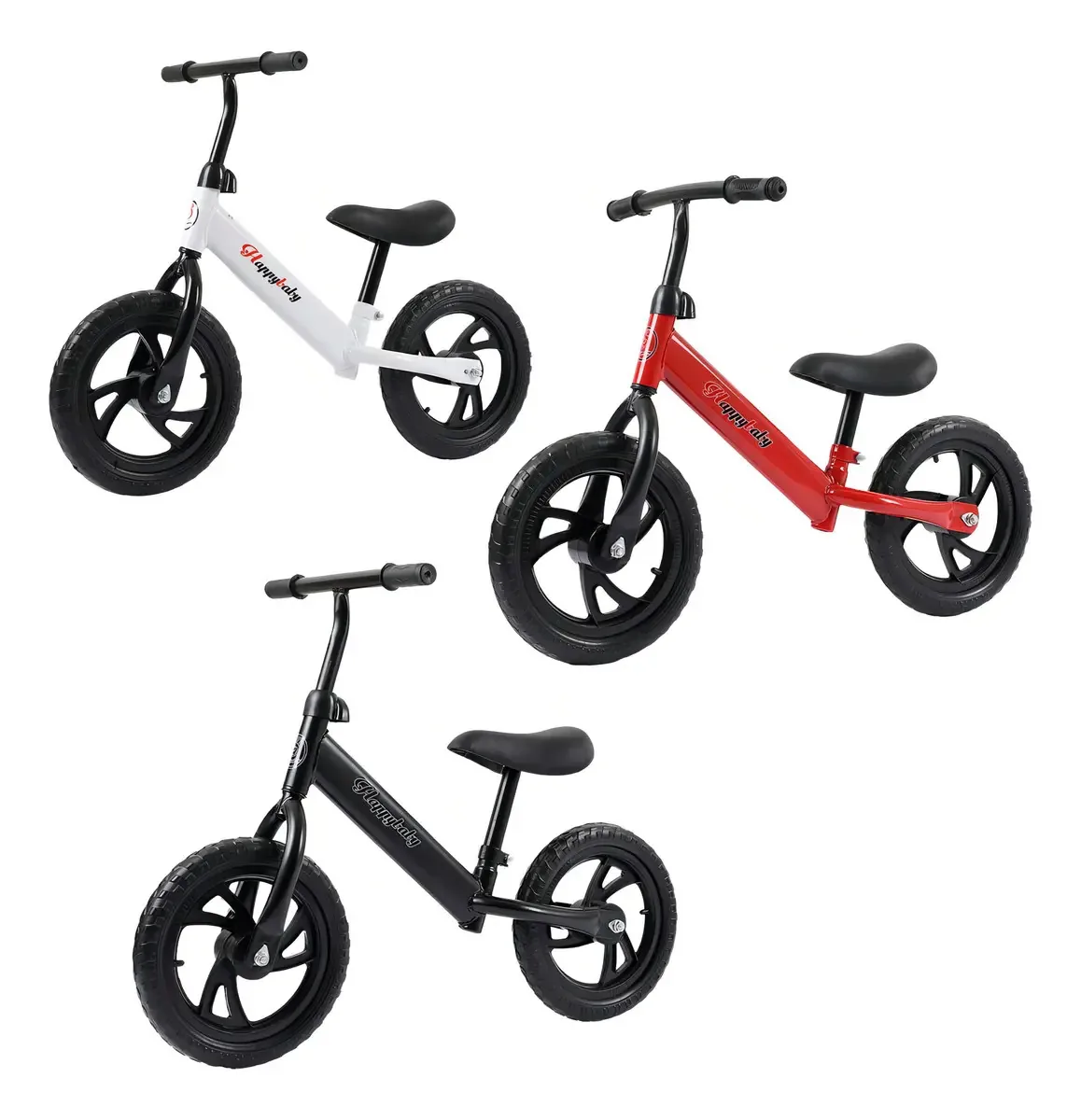 Bicicleta Impulse Balance Start sem pedais, cor de alumínio, multicolorida