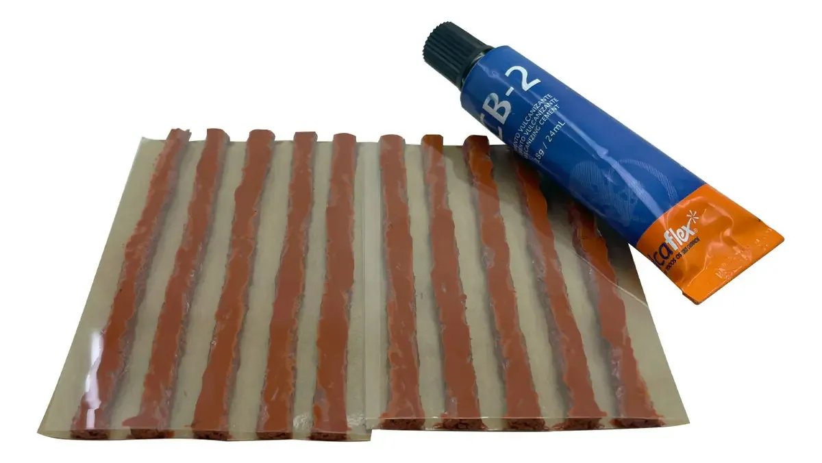 Kit Para Reparo Pneus S/câmara Macarrão C/10 Refil+cola Cb-2