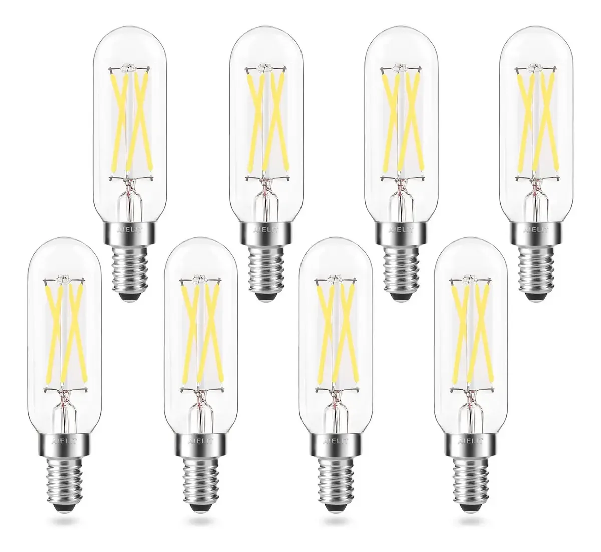 Lâmpadas LED de filamento decorativo de vidro transparente