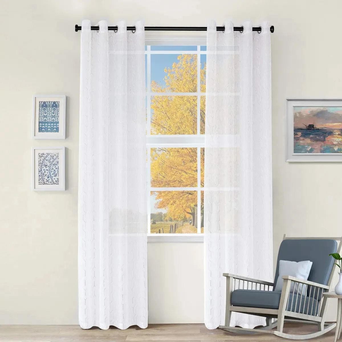 Cortinas transparentes superiores, cortinas perfeitas para luz