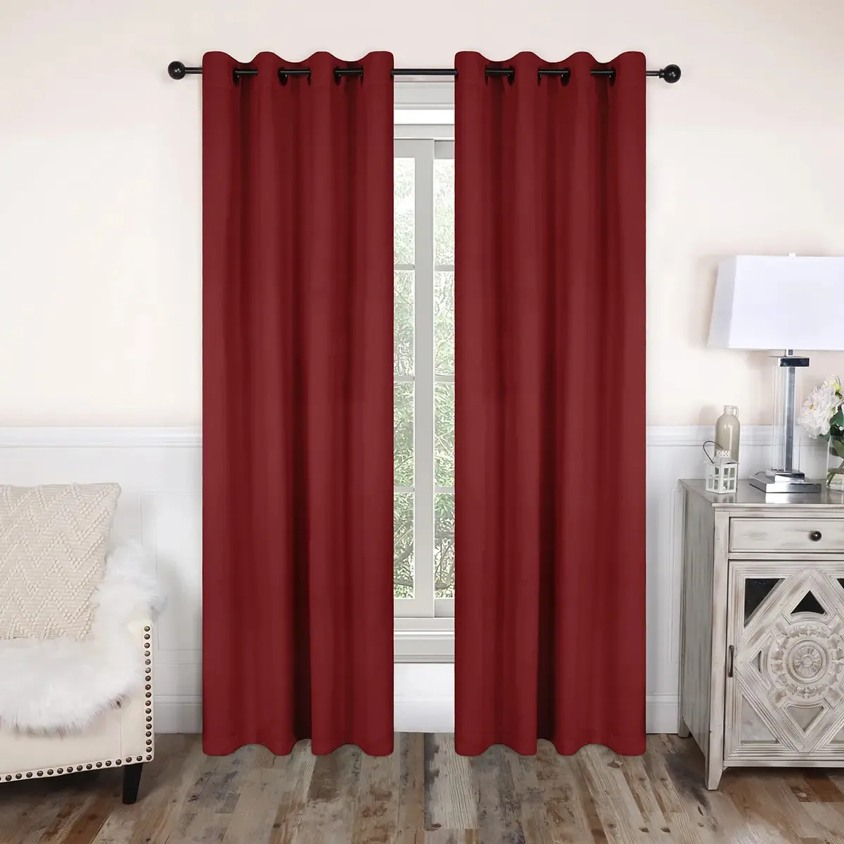 Cortinas opacas superiores, almofada de escurecimento de ambientes