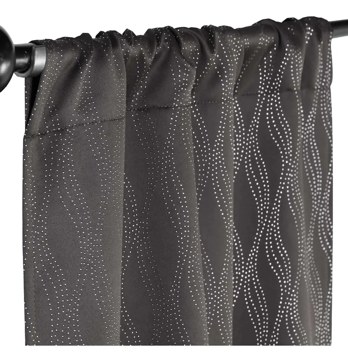 Cortinas opacas, modernas e clássicas superiores com fecho. Cor: cinza antracite