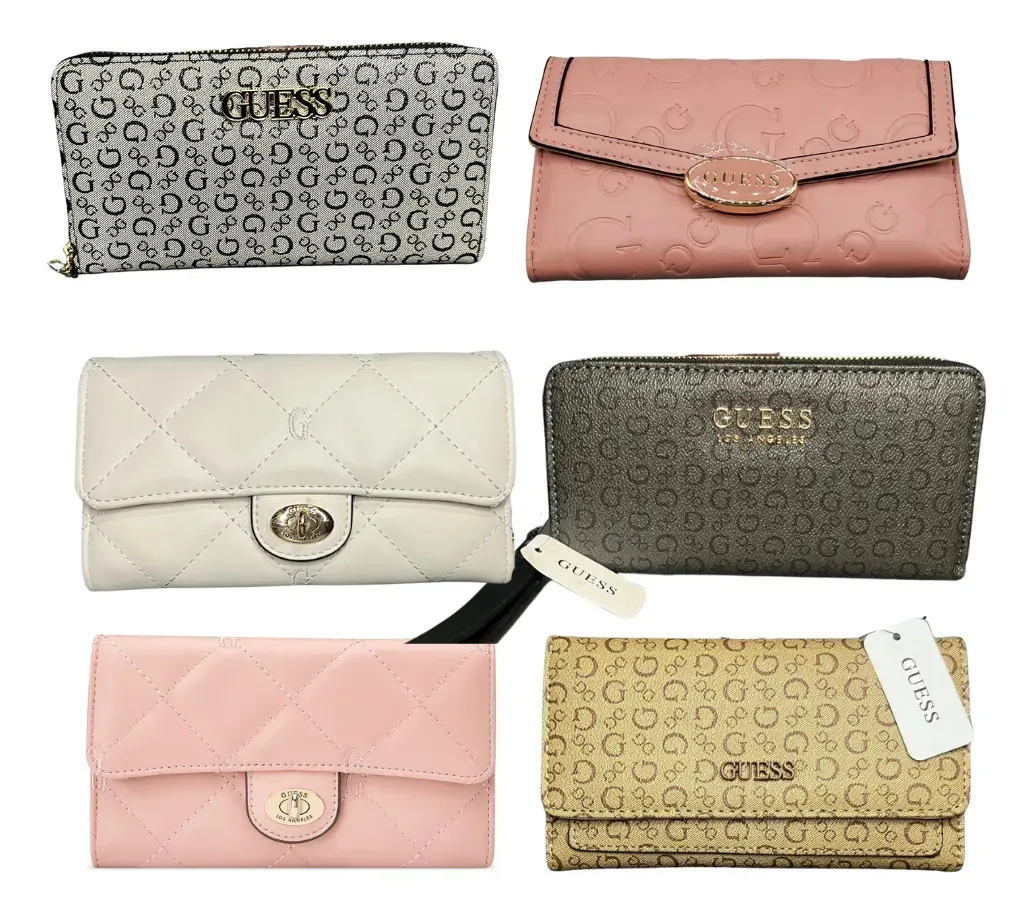 Carteira de pulseira Guess para mulheres, carteiras coloridas, carteiras com design de tecido