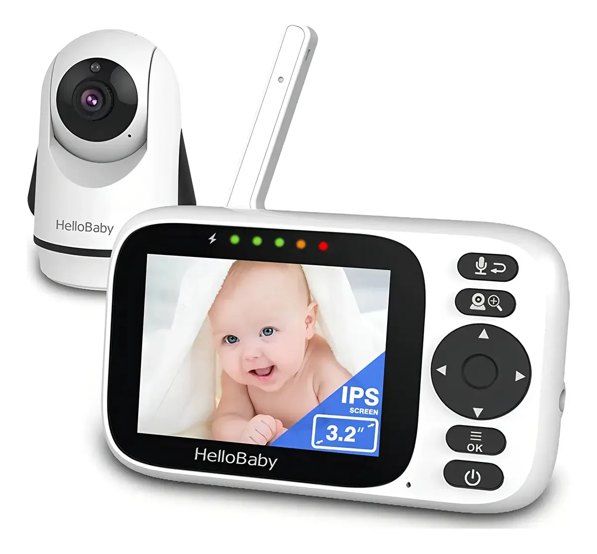 Monitor de bebê Hellobaby com câmera e áudio - Monitor sem Wi-Fi
