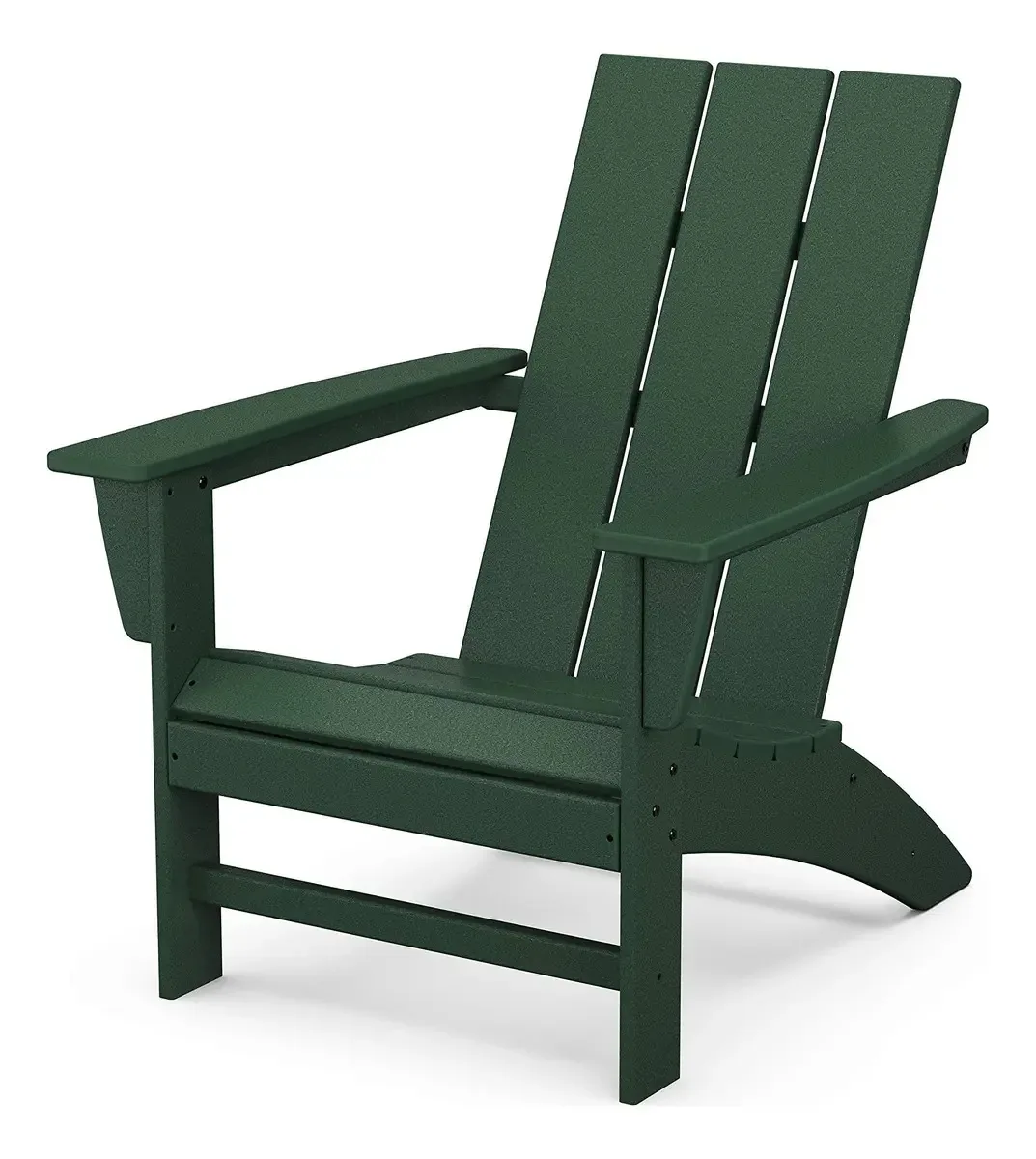 Cadeira de jardim Polywood Ad420gr, cor verde escuro, design suave, 1 corpo com apoios de braços