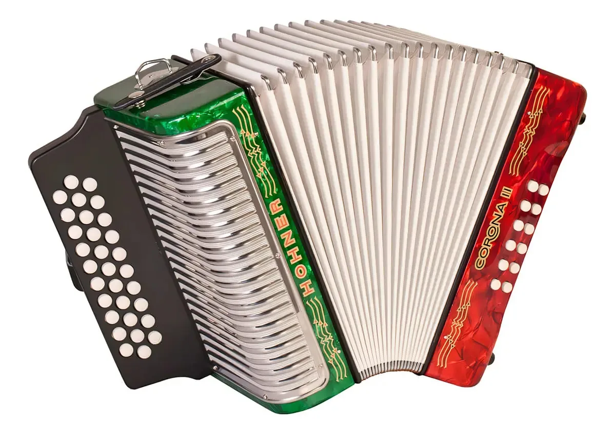 Acordeon Hohner Corona Ii 31 botões 12 baixos Bandeira A5649