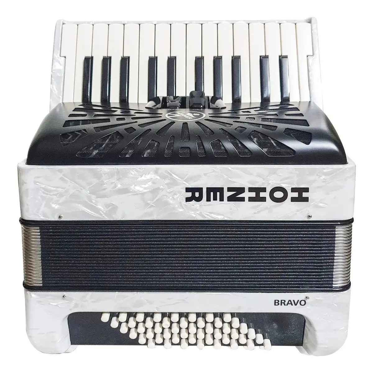 Acordeon Hohner Bravo Ii A16512 branco 26 teclas 48 baixos