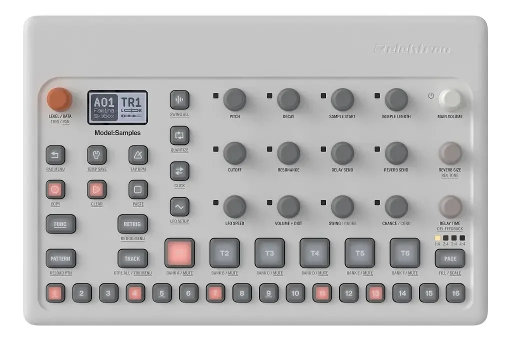 Controlador de DJ Elektron SAMPLES cinza